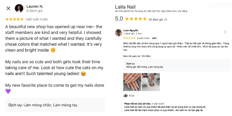 Guide to Choosing a Beautiful Nail Salon in Da Nang Based on Customer Reviews